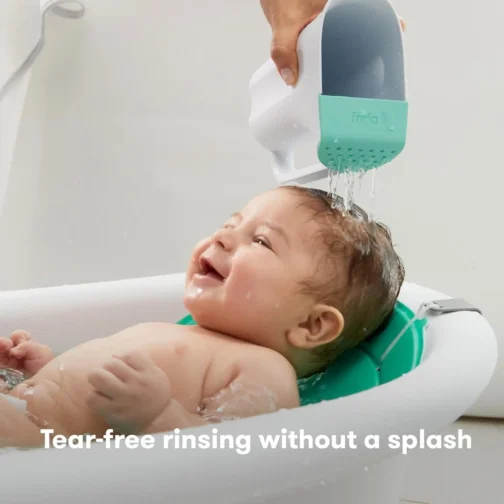 Frida Baby Control The Flow Bath Rinse Cup | Rinser Cup to Wash Hair + Body | Rinser Cup for Bath Time with Easy Grip Handle + Removable Rain Shower - Image 3