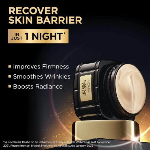 L'Oreal Paris Age Perfect Anti-Aging Midnight Cream, Reduce Wrinkles & Firm 1.7oz + Serum Sample - Image 3