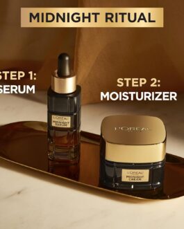 L’Oreal Paris Age Perfect Anti-Aging Midnight Cream, Reduce Wrinkles & Firm 1.7oz + Serum Sample