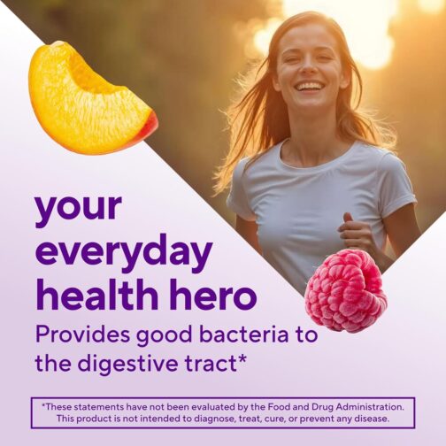Vitafusion Probiotic Gummy Supplements, Raspberry, Peach and Mango Flavors, Probiotic Nutritional Supplements with 5 Billion CFUs, America’s Number 1 Gummy Vitamin Brand, 35 Day Supply, 70 Count - Image 2