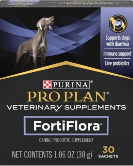 Purina Pro Plan Veterinary Supplements FortiFlora Dog Probiotic Supplement, Canine Nutritional Supplement – 30 Ct. Box