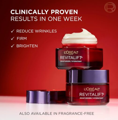 L'Oreal Paris Revitalift Triple Power Anti-Aging Face Moisturizer, Pro Retinol, Hyaluronic Acid & Vitamin C, Reduce Wrinkles 2.55 Oz - Image 4