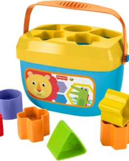 Fisher-Price Stacking Toy Baby’s First Blocks Set of 10 Shapes for Sorting Play for Infants Ages 6+ Months