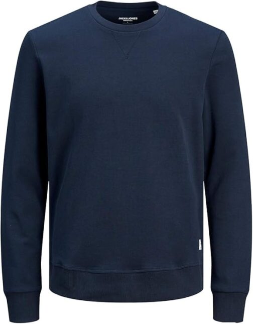 JACK & JONES Men’s Plain Sweatshirt with Crew Neck