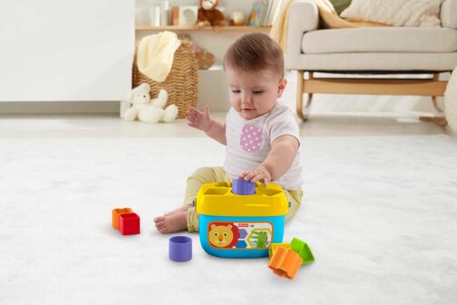 Fisher-Price Stacking Toy Baby's First Blocks Set of 10 Shapes for Sorting Play for Infants Ages 6+ Months - Image 4