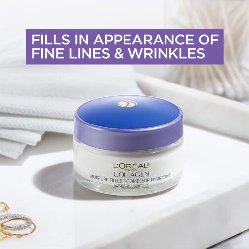 L'Oreal Paris Collagen Daily Face Moisturizer, Reduce Wrinkles, Face Cream 3.4 oz - Image 3