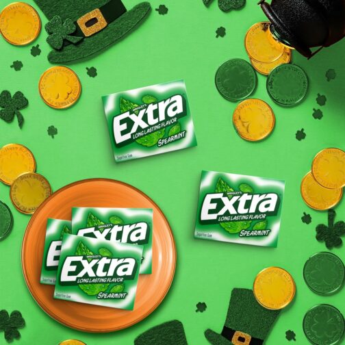 EXTRA Spearmint Sugar Free Chewing Gum - 35 Sticks Per Pack, Refreshing Breath Gum for Traveling, Studying, Gaming, and Everyday Use, Perfect for On-the-Go Freshness - Image 4