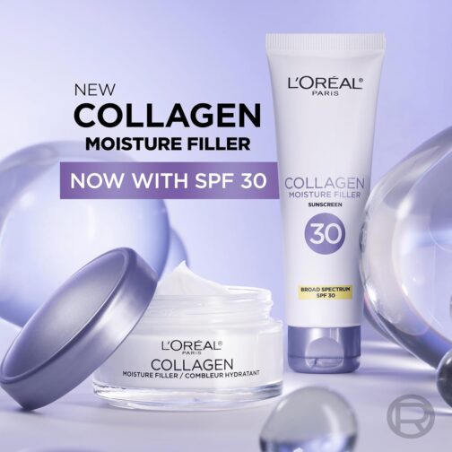 L'Oreal Paris Collagen Daily Face Moisturizer, Reduce Wrinkles, Face Cream 3.4 oz - Image 4