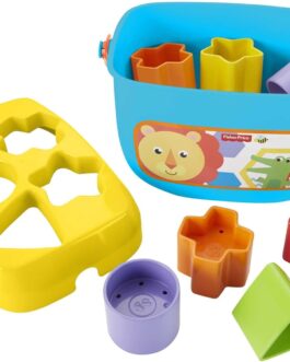 Fisher-Price Stacking Toy Baby’s First Blocks Set of 10 Shapes for Sorting Play for Infants Ages 6+ Months