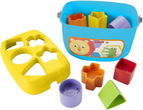 Fisher-Price Stacking Toy Baby's First Blocks Set of 10 Shapes for Sorting Play for Infants Ages 6+ Months - Image 2