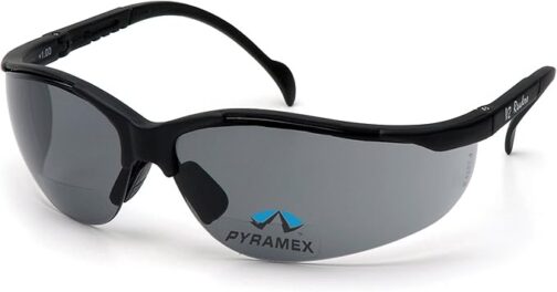 Pyramex Venture II Bifocal Readers Safety Glasses Protective Eyewear, 2.5 Diopters, Amber