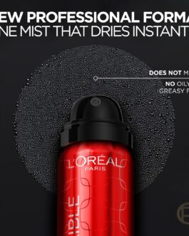 L’Oreal Paris Infallible 3-Second Setting Spray Mist, Microfine Mist for up to 36HR Wear, Clear, 1.76 oz