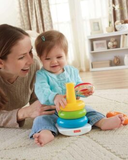 Fisher-Price Infant Toy Set, Baby’s First Blocks (10 Shapes) and Rock-a-Stack Ring Stacking Activity for Ages 6+ Months​