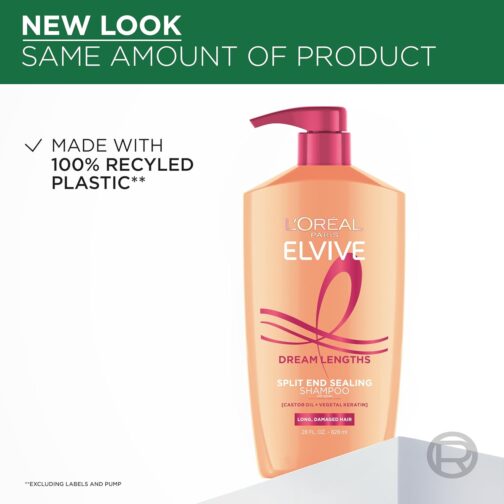 L'Oreal Paris Elvive Dream Lengths Shampoo and Conditioner Kit, Paraben Free, 1 kit - Image 3