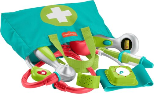 Fisher-Price Preschool Pretend Play Medical Kit 7-Piece Doctor Bag Dress Up Toys for Kids Ages 3+ Years - Image 5