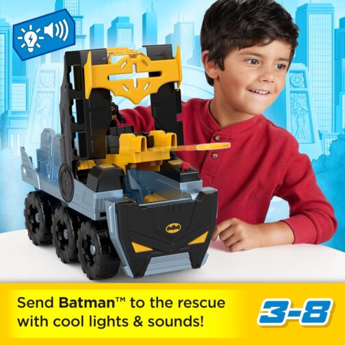 Fisher-Price Imaginext DC Super Friends Batman Toy Transforming Bat-Tank with Lights Sounds & Figure for Pretend Play Kids Ages 3+ Years - Image 3