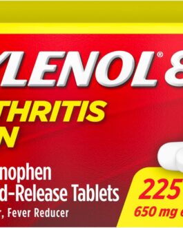 Tylenol 8 Hour Arthritis Pain Relief Extended-Release Tablets, 650 mg Acetaminophen, Joint Pain Reliever & Fever Reducer Medicine, Oral Pain Reliever for Arthritis & Joint Pain, 225 Count