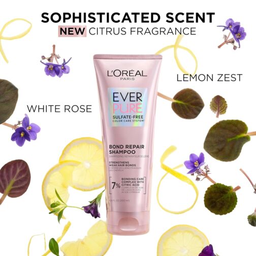 L'Oreal Paris EverPure Sulfate-Free Vegan Hair Care Kit - Shampoo and Conditioner to Strengthen and Repair Hair Bonds (Packaging May Vary - Image 4