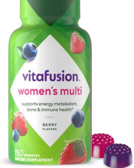 Vitafusion Womens Multivitamin Gummies, Berry Flavored Daily Vitamins for Women With Vitamins A,C,D,E,B-6 and B-12, America’s Number 1 Gummy Vitamin Brand, 75 Days Supply, 150 Count (Package May Vary)