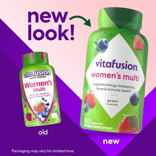 Vitafusion Womens Multivitamin Gummies, Berry Flavored Daily Vitamins for Women With Vitamins A,C,D,E,B-6 and B-12, America’s Number 1 Gummy Vitamin Brand, 75 Days Supply, 150 Count (Package May Vary) - Image 3