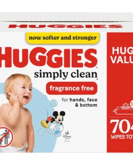 Huggies Simply Clean Unscented Baby Diaper Wipes, 11 Flip-Top Packs (704 Wipes Total), Packaging May Vary