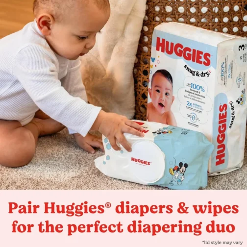 Huggies Simply Clean Unscented Baby Diaper Wipes, 11 Flip-Top Packs (704 Wipes Total), Packaging May Vary - Image 2