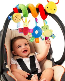 FPVERA Pram Toy for Babies Activity Spiral Toy Hanging Toy Baby Seat Cot Toy Baby Spiral Plush Toy for Toddlers Boys Girls from 0 3 6 9 12 Months