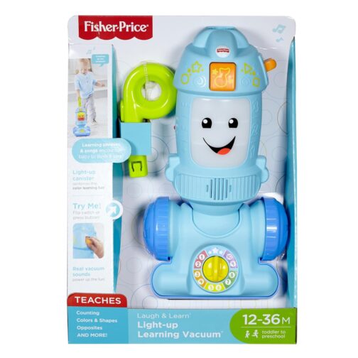 Fisher-Price Toddler Toy Laugh & Learn Light-Up Learning Vacuum Musical Push Along for Pretend Play Infants Ages 1+ Years​ - Image 3