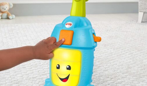 Fisher-Price Toddler Toy Laugh & Learn Light-Up Learning Vacuum Musical Push Along for Pretend Play Infants Ages 1+ Years​ - Image 4