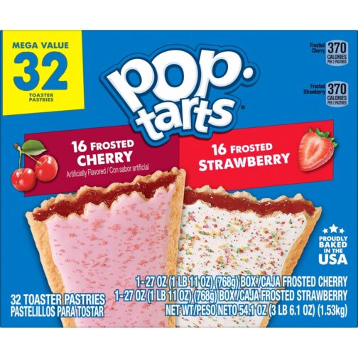 Pop-Tarts Toaster Pastries, Breakfast Foods, Kids Snacks, Variety Pack, 54.1oz Box (32 Pop-Tarts)