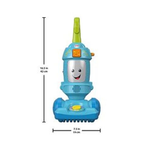 Fisher-Price Toddler Toy Laugh & Learn Light-Up Learning Vacuum Musical Push Along for Pretend Play Infants Ages 1+ Years​ - Image 5