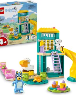 LEGO Bluey Playground Fun with Bluey and Chloe – Building Toy for Kids – Sensory Toy for Pretend Play – Includes Bluey and Chloe Minifigures – Birthday Gift Idea for Girls and Boys 4 and Up – 11201