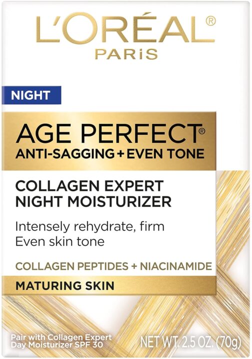 L'Oreal Paris Age Perfect Collagen Expert Anti-Aging, Anti-Wrinkle Night Moisturizer 2.5 oz - Image 4