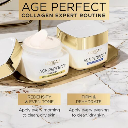 L'Oreal Paris Age Perfect Collagen Expert Anti-Aging, Anti-Wrinkle Night Moisturizer 2.5 oz - Image 2