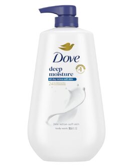 Dove Body Wash with Pump Deep Moisture for 24hr Lotion-Soft Skin Moisture Moisturizing Skin Cleanser with No Sulfates No Parabens 30.6 oz