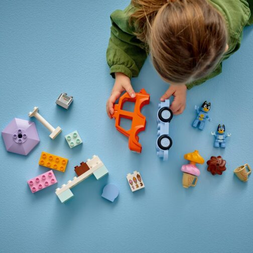 LEGO DUPLO Bluey Ice Cream Trip with Bluey - Toddler Toy for Kids, Boys, and Girls Ages 2+ - Includes Bluey Figure and Ice Cream Toy Stand - Sensory Toy for Pretend Play - Preschool Gift Idea - 10458 - Image 3