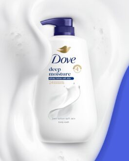 Dove Body Wash with Pump Deep Moisture for 24hr Lotion-Soft Skin Moisture Moisturizing Skin Cleanser with No Sulfates No Parabens 30.6 oz