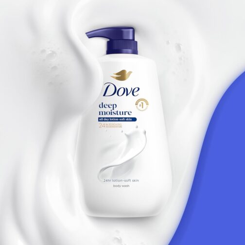 Dove Body Wash with Pump Deep Moisture for 24hr Lotion-Soft Skin Moisture Moisturizing Skin Cleanser with No Sulfates No Parabens 30.6 oz - Image 2