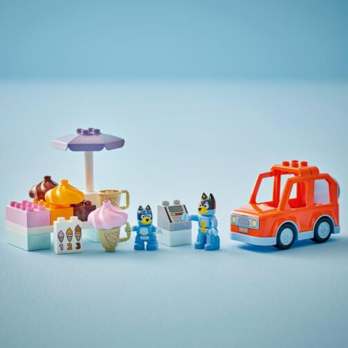 LEGO DUPLO Bluey Ice Cream Trip with Bluey - Toddler Toy for Kids, Boys, and Girls Ages 2+ - Includes Bluey Figure and Ice Cream Toy Stand - Sensory Toy for Pretend Play - Preschool Gift Idea - 10458 - Image 5