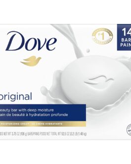 Dove Beauty Bar Gentle Skin Cleanser Moisturizing for Gentle Soft Skin Care Original Made With 1/4 Moisturizing Cream 3.75 oz, 14 Bars