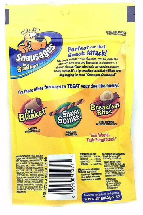 Dog Snacks - Beef & Cheese Flavor - Net Wt 4.5 oz (128 g) - Pack of 2 - Image 2