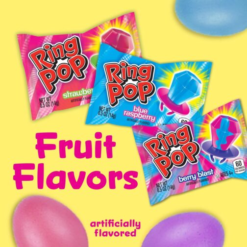Ring Pop Candy Lollipops - Individually Wrapped Bulk Lollipop Variety Party Pack – 20 Count Suckers w/ Assorted Flavors - Fun Candy for Kids - Hard Candy for Party Favors, Birthdays & Goodie Bags - Image 4