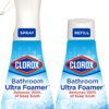 Clorox Bathroom Ultra Foamer, Household Essentials, Fresh Clean, 1 Spray and 1 Refill, 16 Fl Oz Each (Package May Vary)