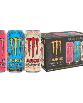 (12 Cans) Juice Monster VP, Mango Loco, Pipeline Punch, Pacific Punch, 16 fl oz, 12 Pack