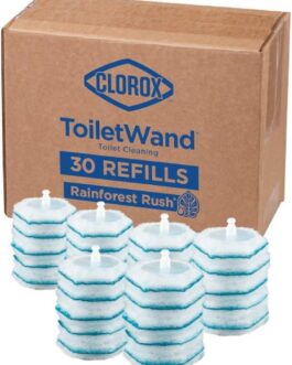 Clorox ToiletWand Disinfecting Refills, Rainforest Rush, 30 Ct (Package May Vary)