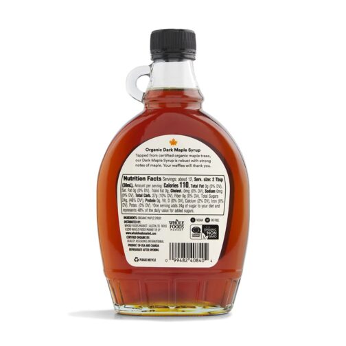 365 by Whole Foods Market, Organic Grade A Dark Maple Syrup, 12 Fl Oz - Image 3