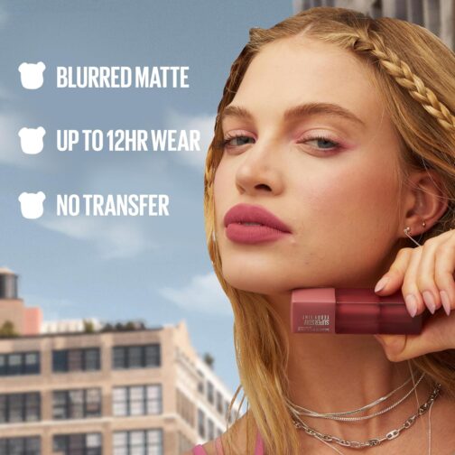 MAYBELLINE Super Stay Teddy Lip Tint, Long Lasting Matte Lipstick For Up To 12HR Wear, Kneehigh, 1 Count - Image 4