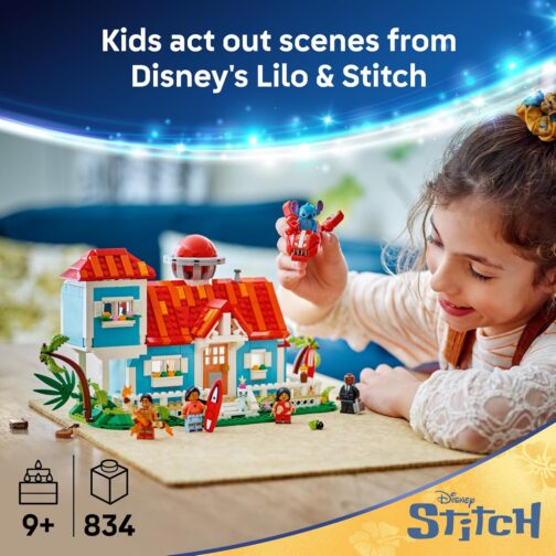 LEGO Disney Lilo and Stitch Beach House Toy - Building Playset for Kids, Girls and Boys, Ages 9+ - Includes 5 Minifigures - Disney Gift Idea for Fans of Lilo & Stitch Movie - 43268 - Image 4