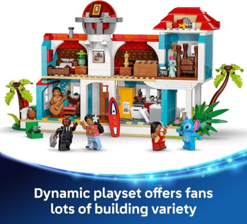 LEGO Disney Lilo and Stitch Beach House Toy - Building Playset for Kids, Girls and Boys, Ages 9+ - Includes 5 Minifigures - Disney Gift Idea for Fans of Lilo & Stitch Movie - 43268 - Image 3