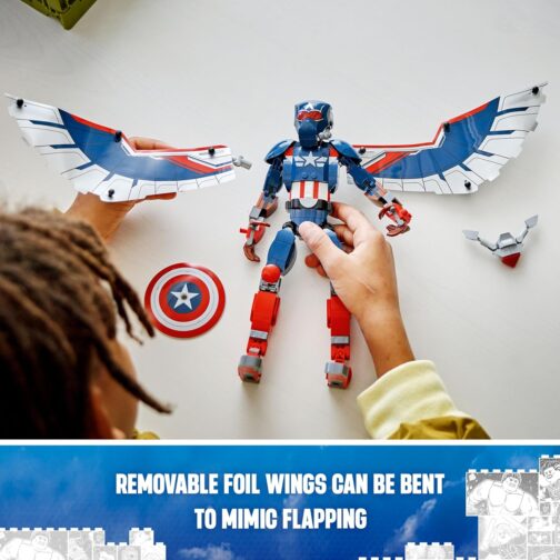 LEGO Marvel New Captain America Construction Figure - Buildable Action Figure - Birthday Gift for Boys and Girls Ages 8+ - Avengers Super Heroes Toy for Kids - 76296 - Image 2
